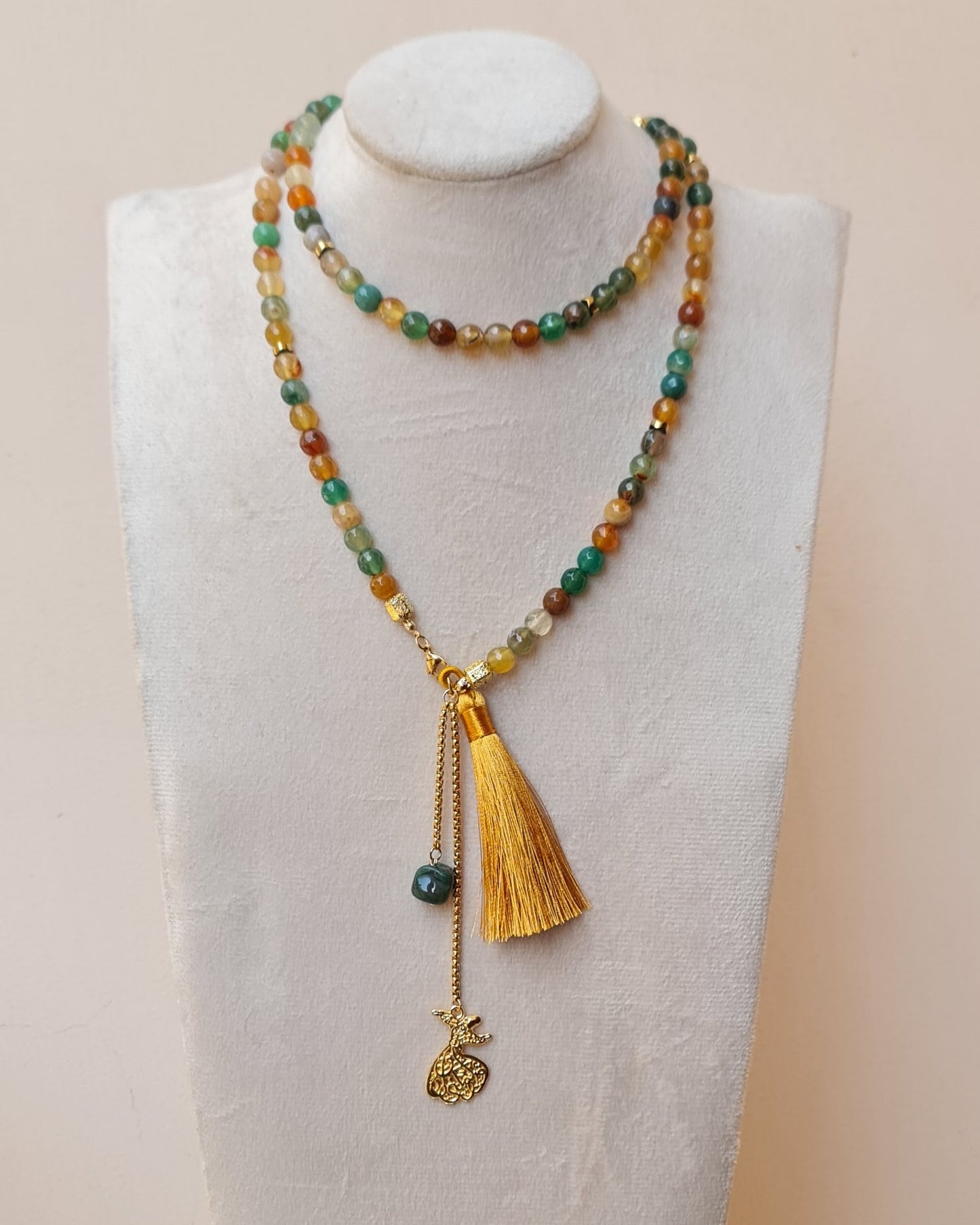 99 Wearable Long Agate Sebha / Necklace