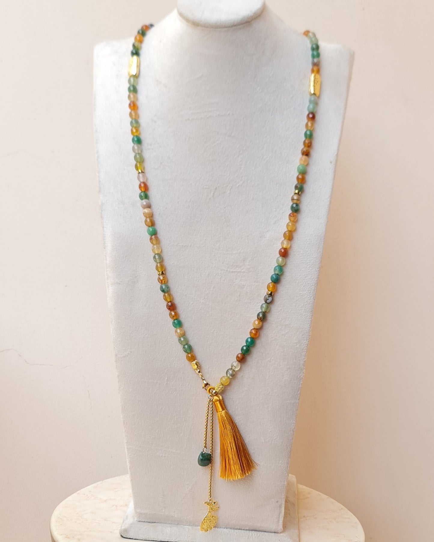 99 Wearable Long Agate Sebha / Necklace