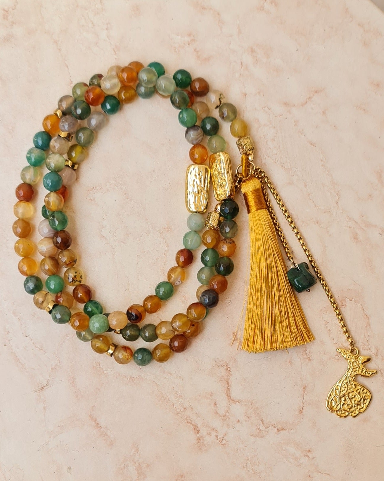 99 Wearable Long Agate Sebha / Necklace