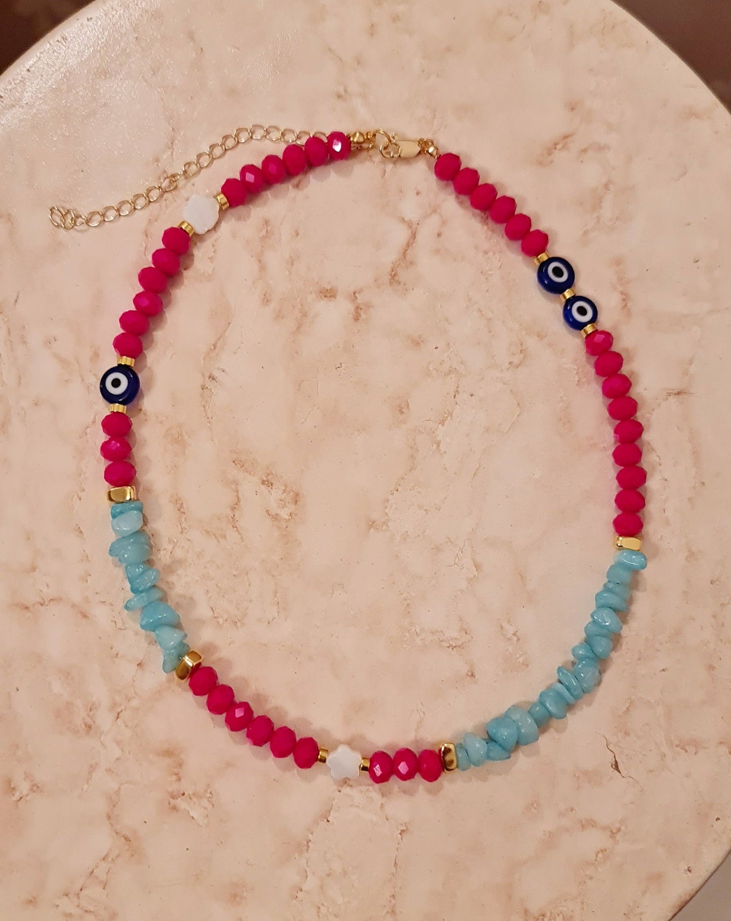 Colourful Summer Crystal Choker