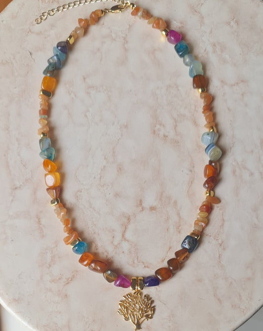 Agate & Stones Earthy Necklace