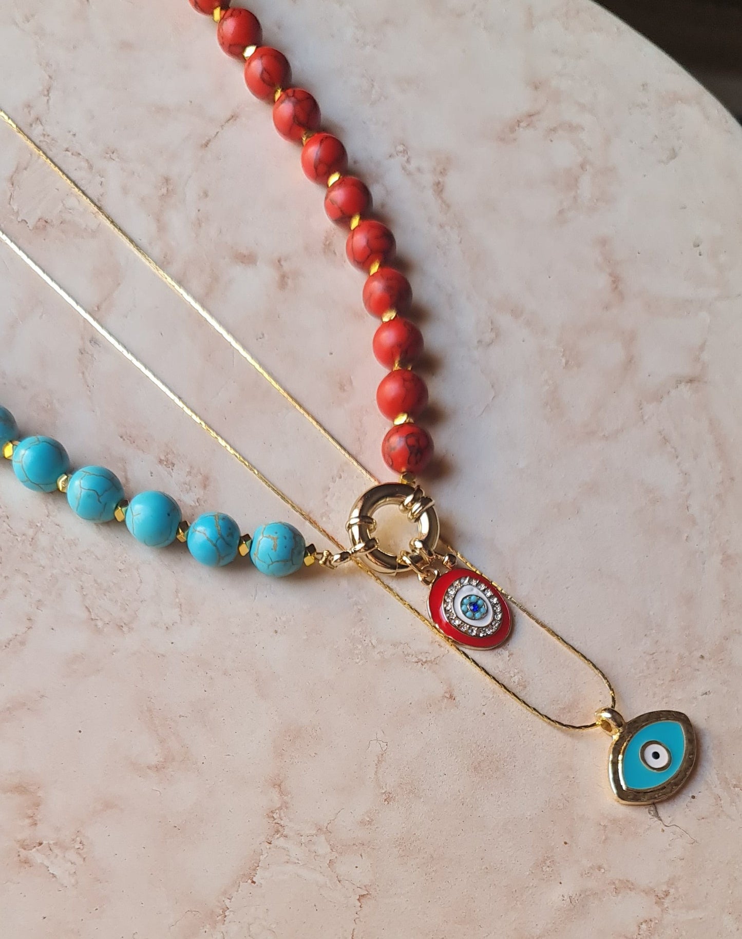 Turquoise Necklace With Sailor Lock