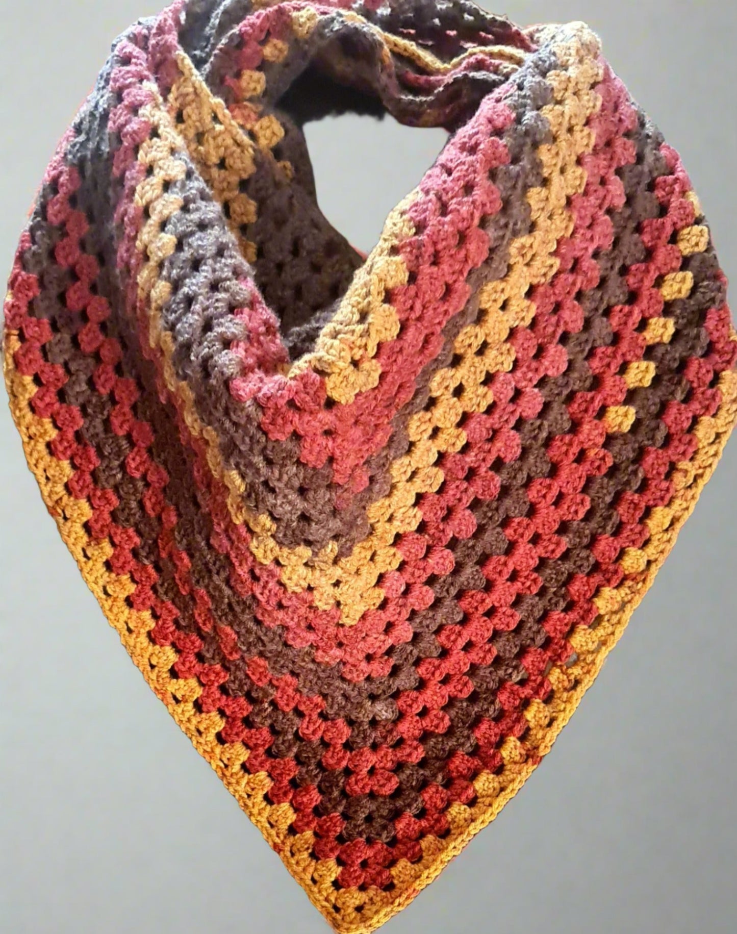 Granny Triangle Crochet Scarf