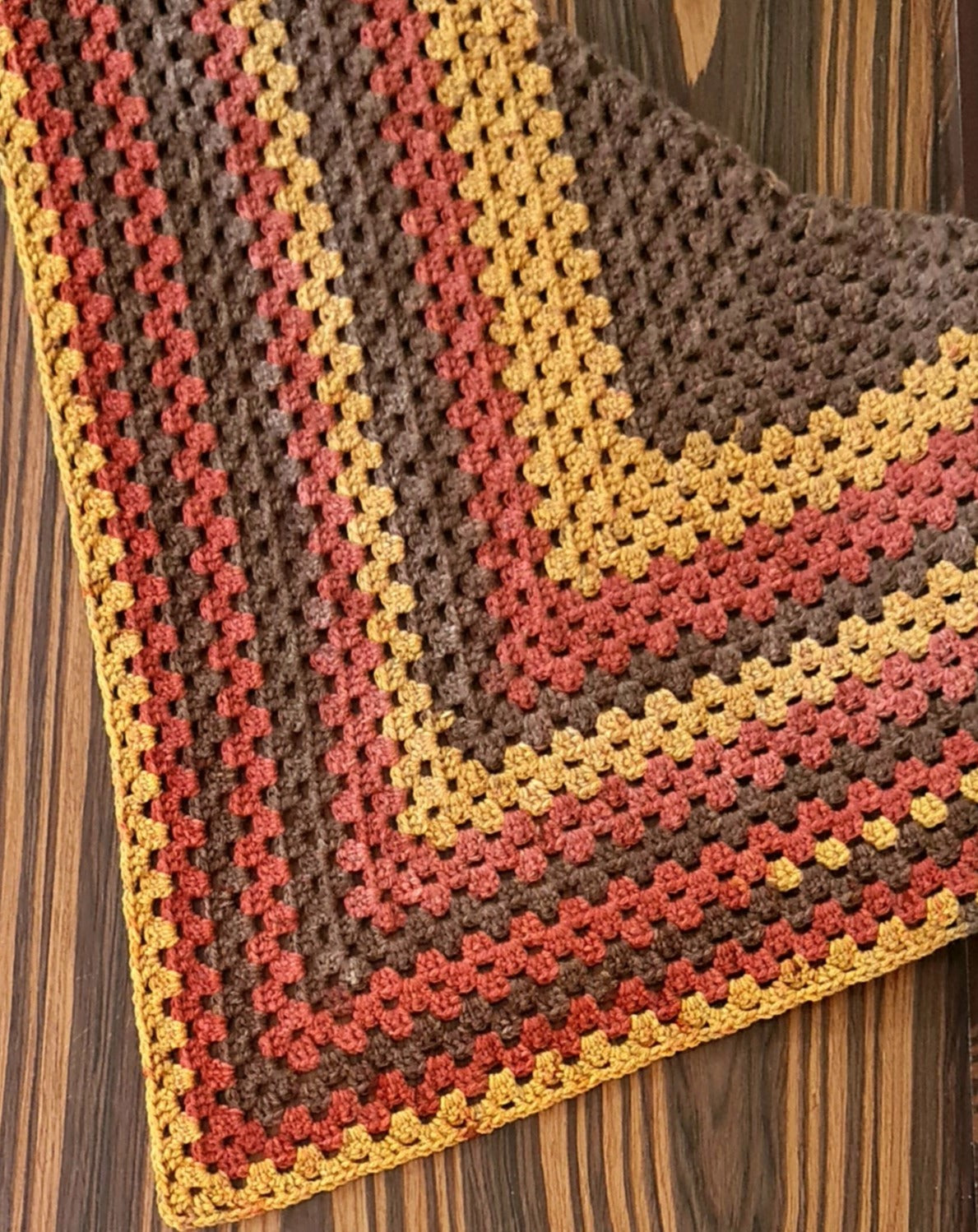 Granny Triangle Crochet Scarf