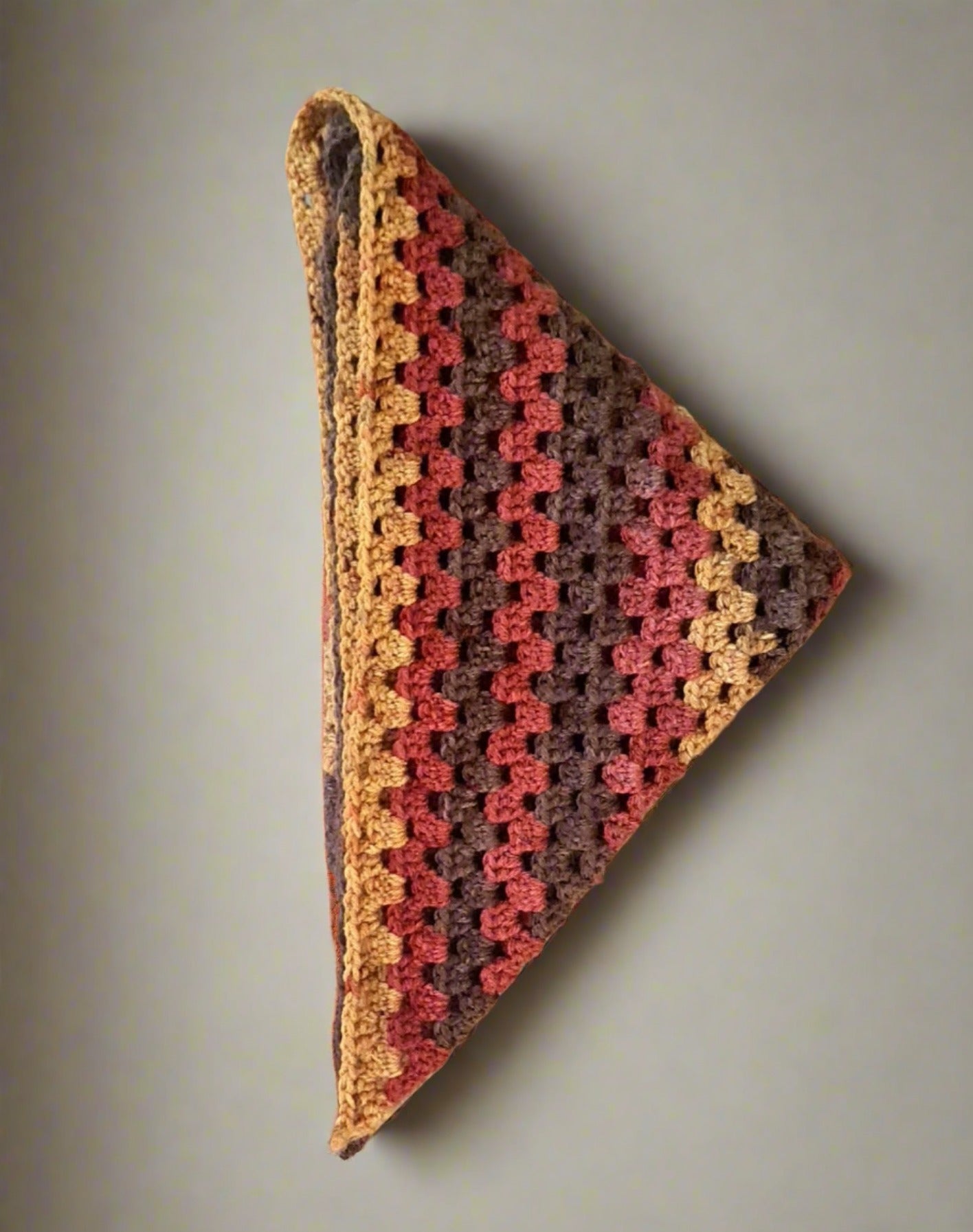 Granny Triangle Crochet Scarf