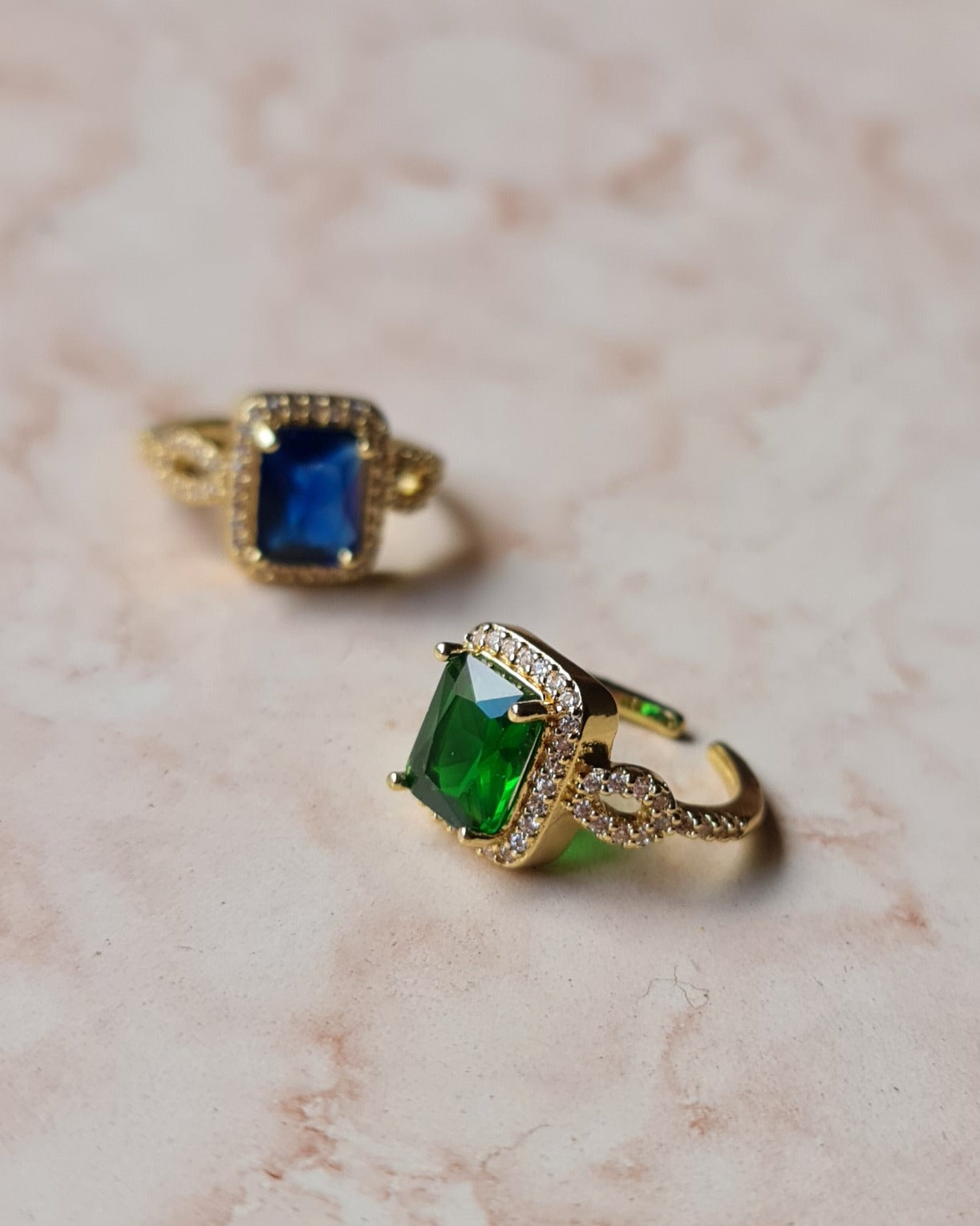 Gold Plated Zircon Rings