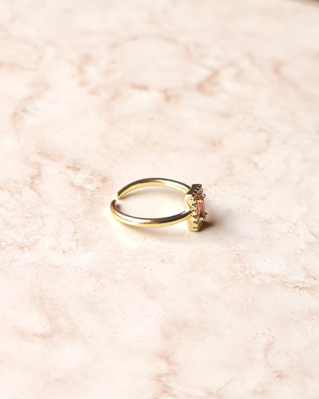 Gold Plated Zircon Ring