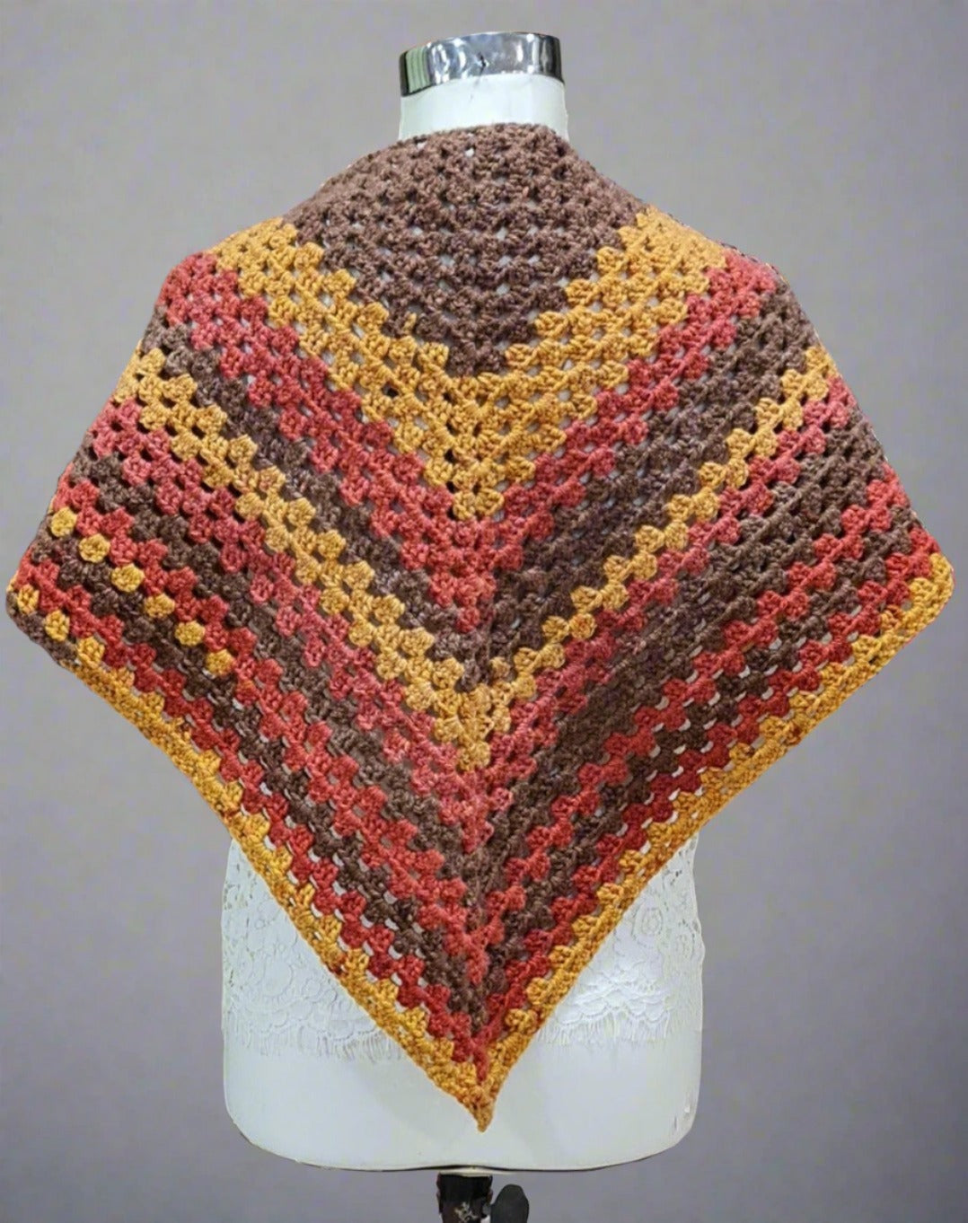 Granny Triangle Crochet Scarf