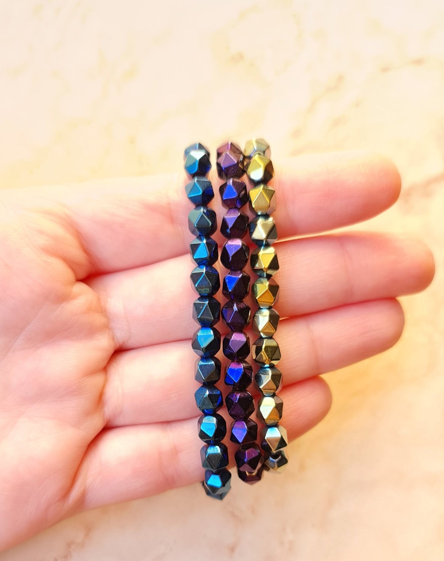 Hematite Bracelets In Electric Colors