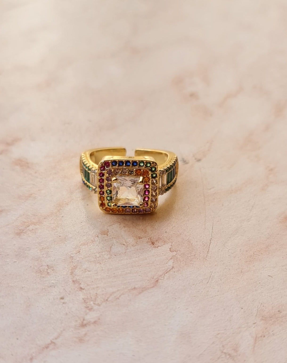 Gold Plated Zircon Ring