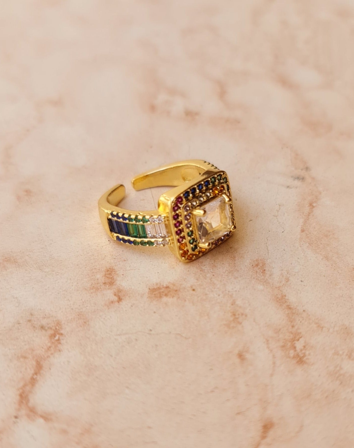 Gold Plated Zircon Ring