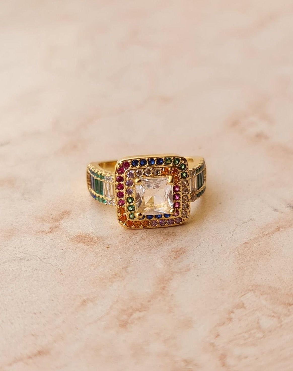 Gold Plated Zircon Ring