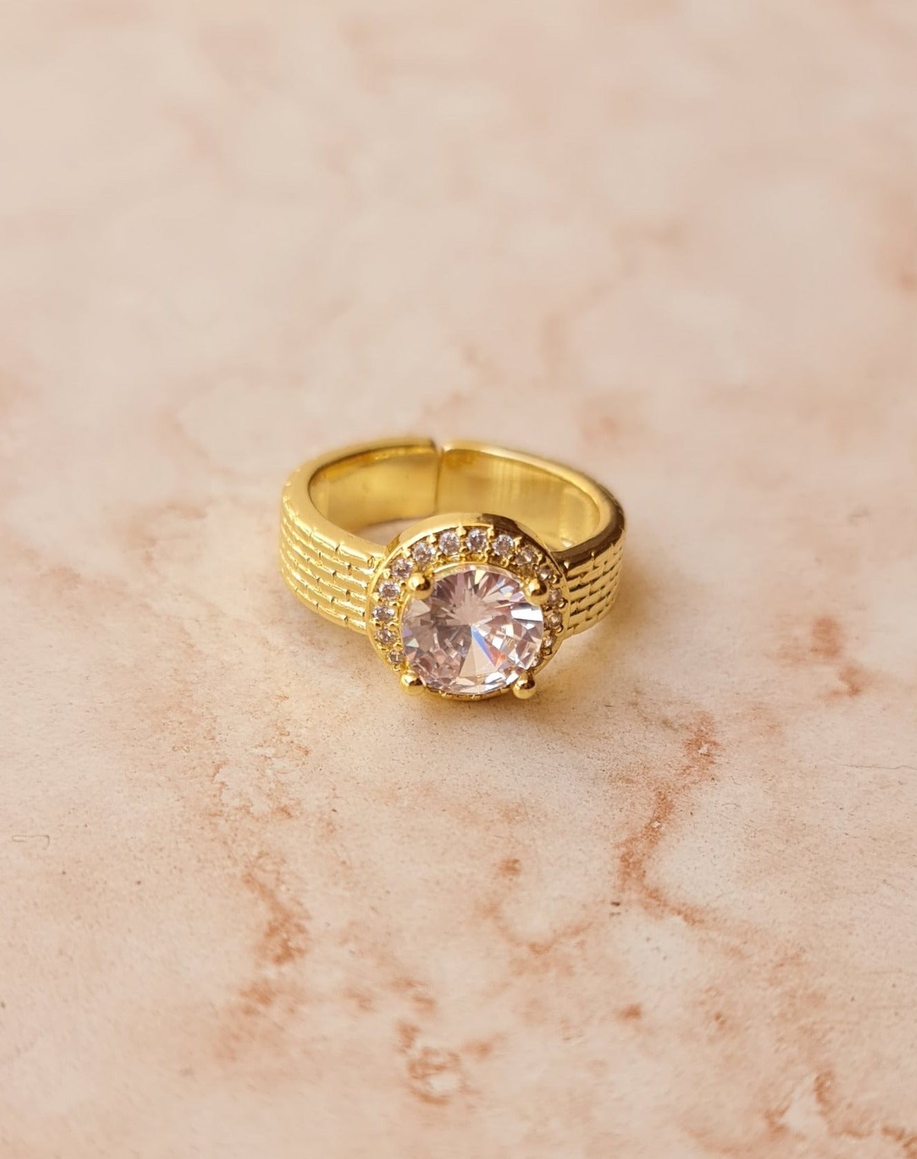 Gold Plated Zircon Ring