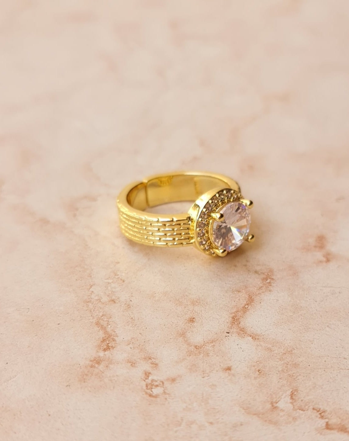 Gold Plated Zircon Ring