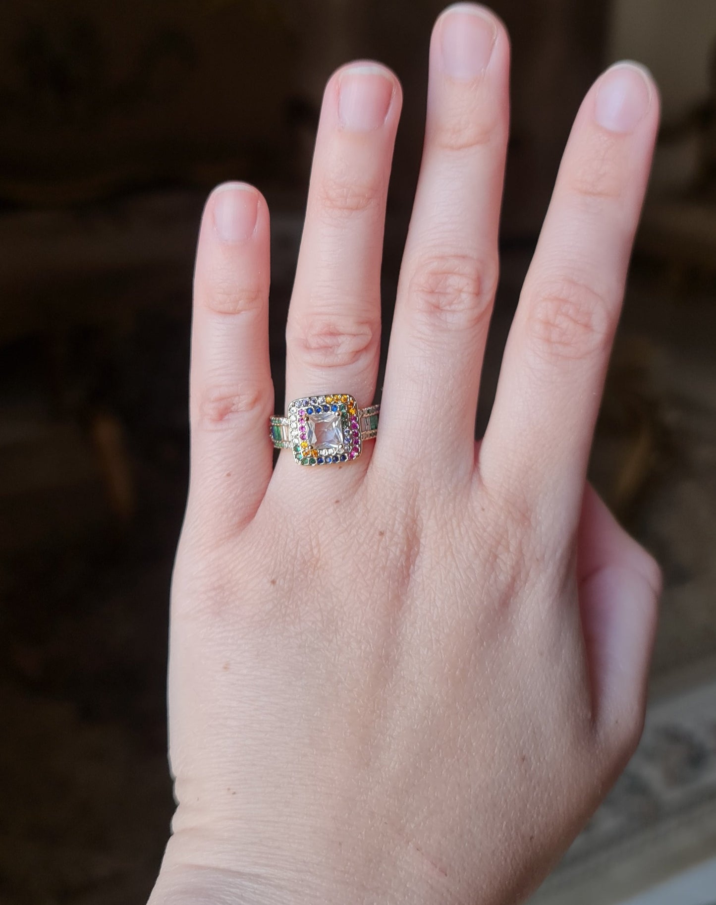 Gold Plated Zircon Ring