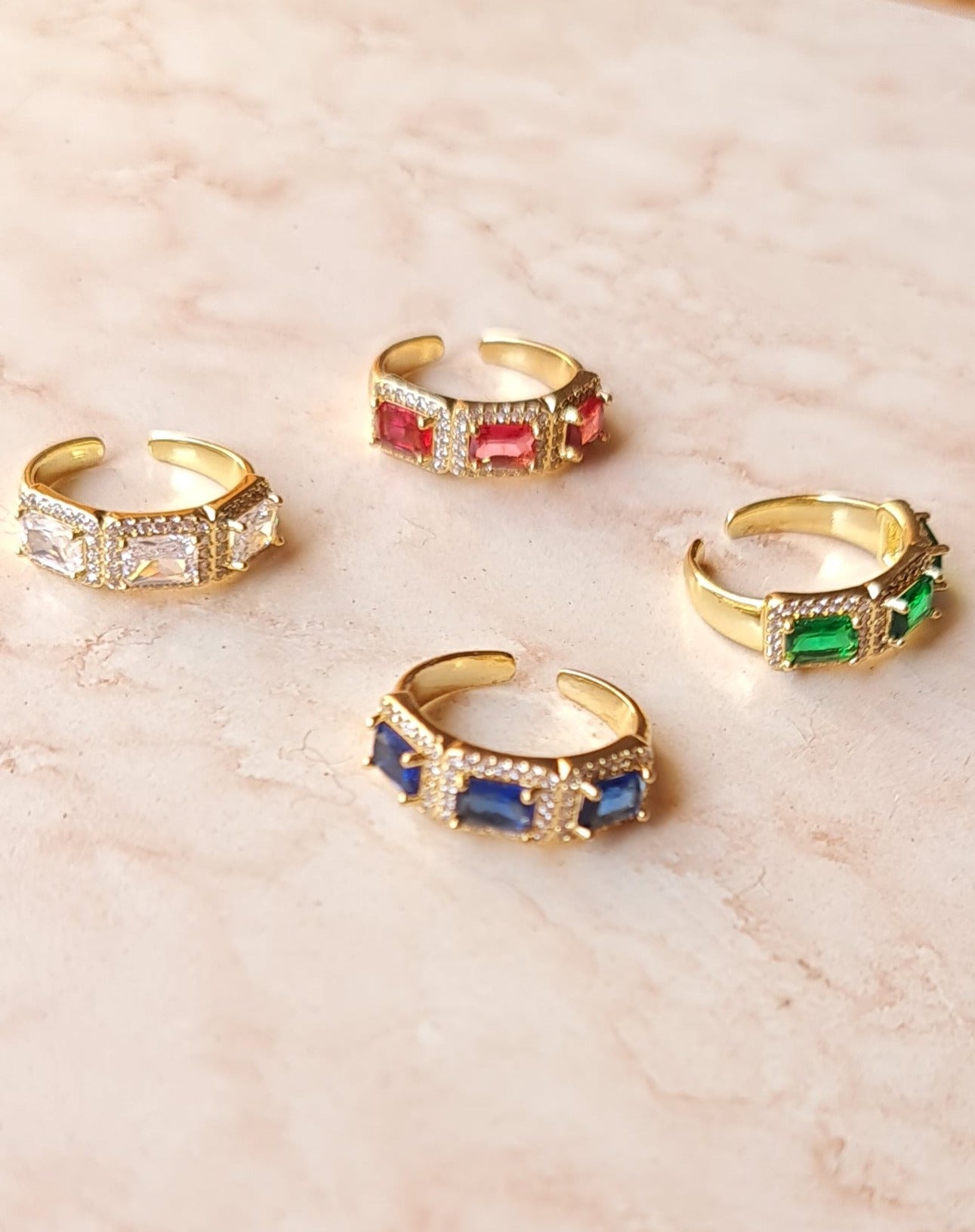 Gold Plated Zircon Rings