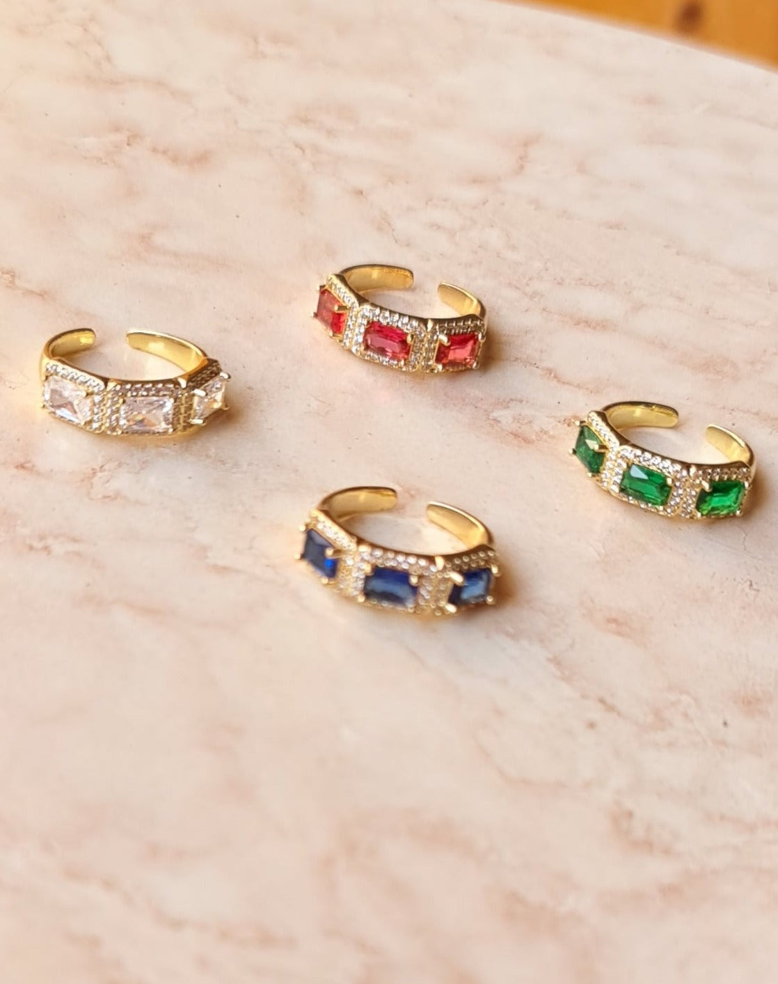 Gold Plated Zircon Rings