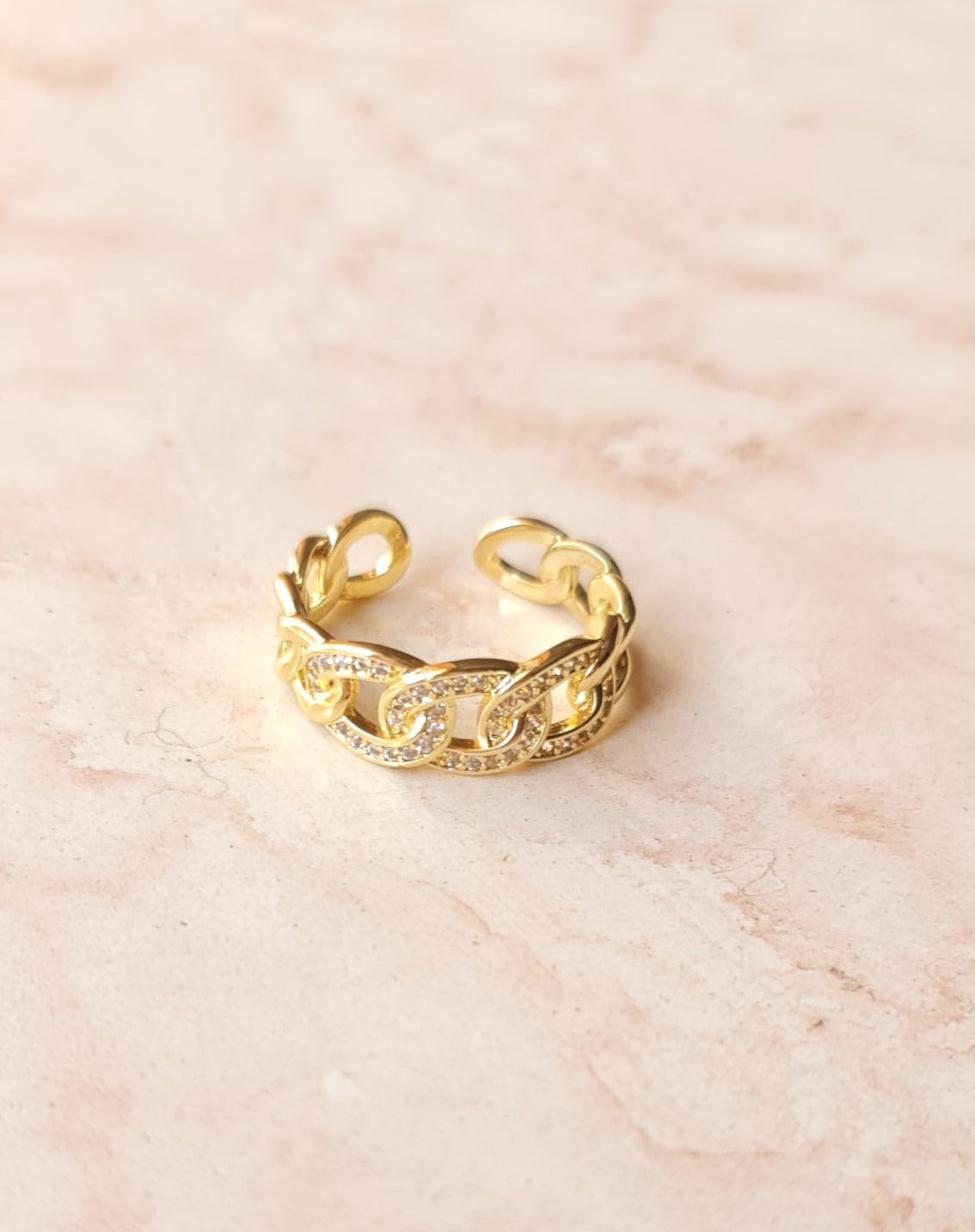 Gold Plated Zircon Ring