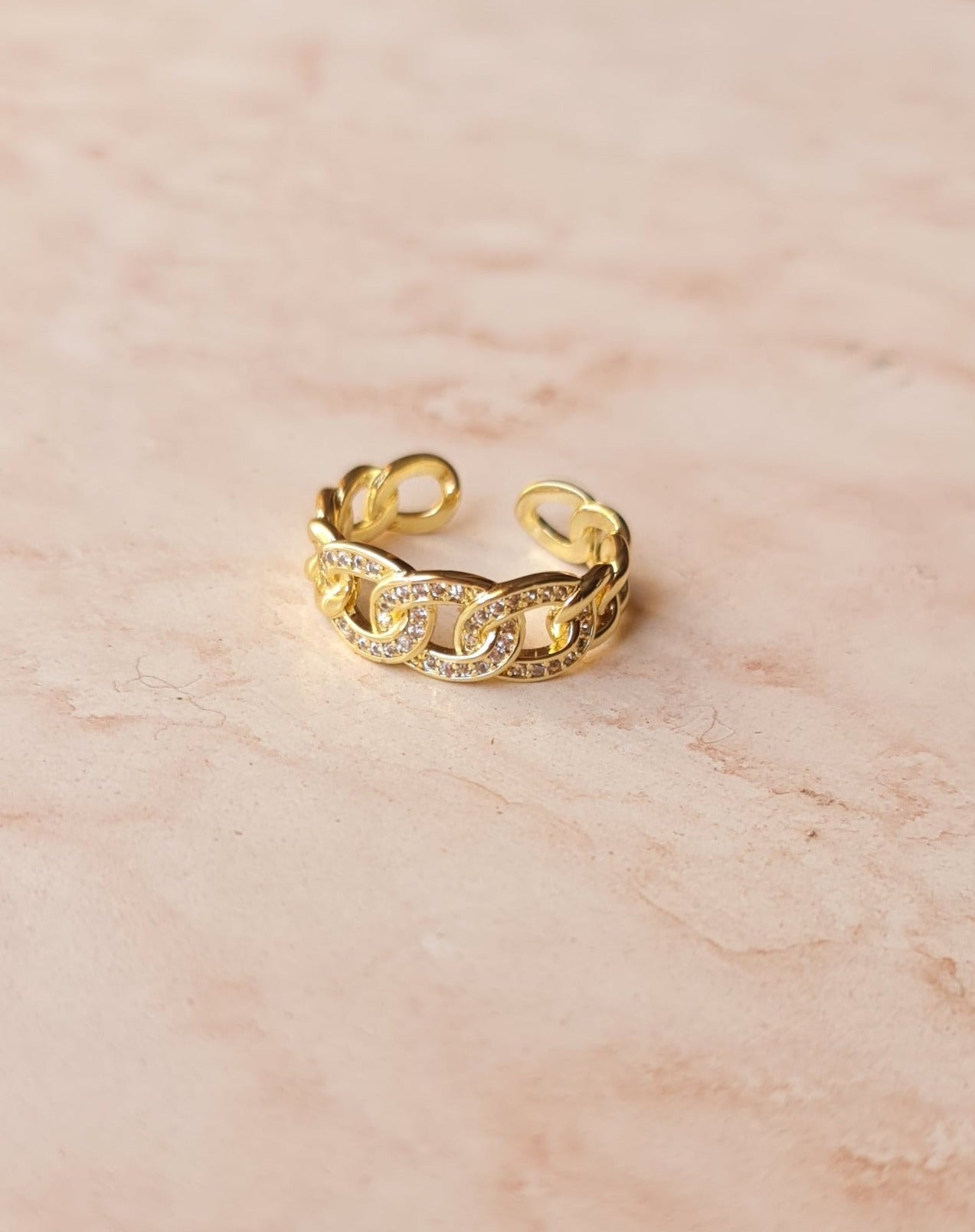 Gold Plated Zircon Ring