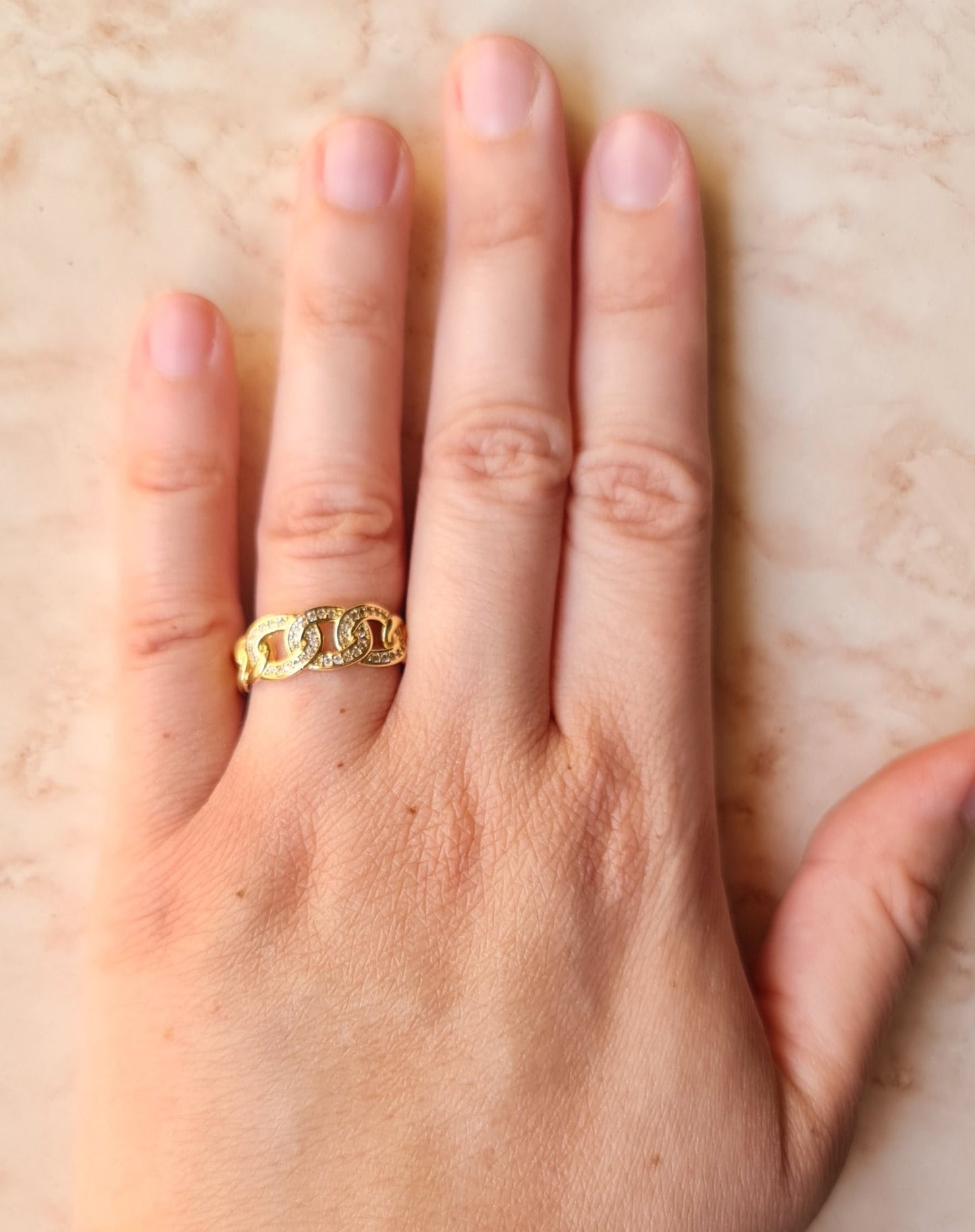 Gold Plated Zircon Ring