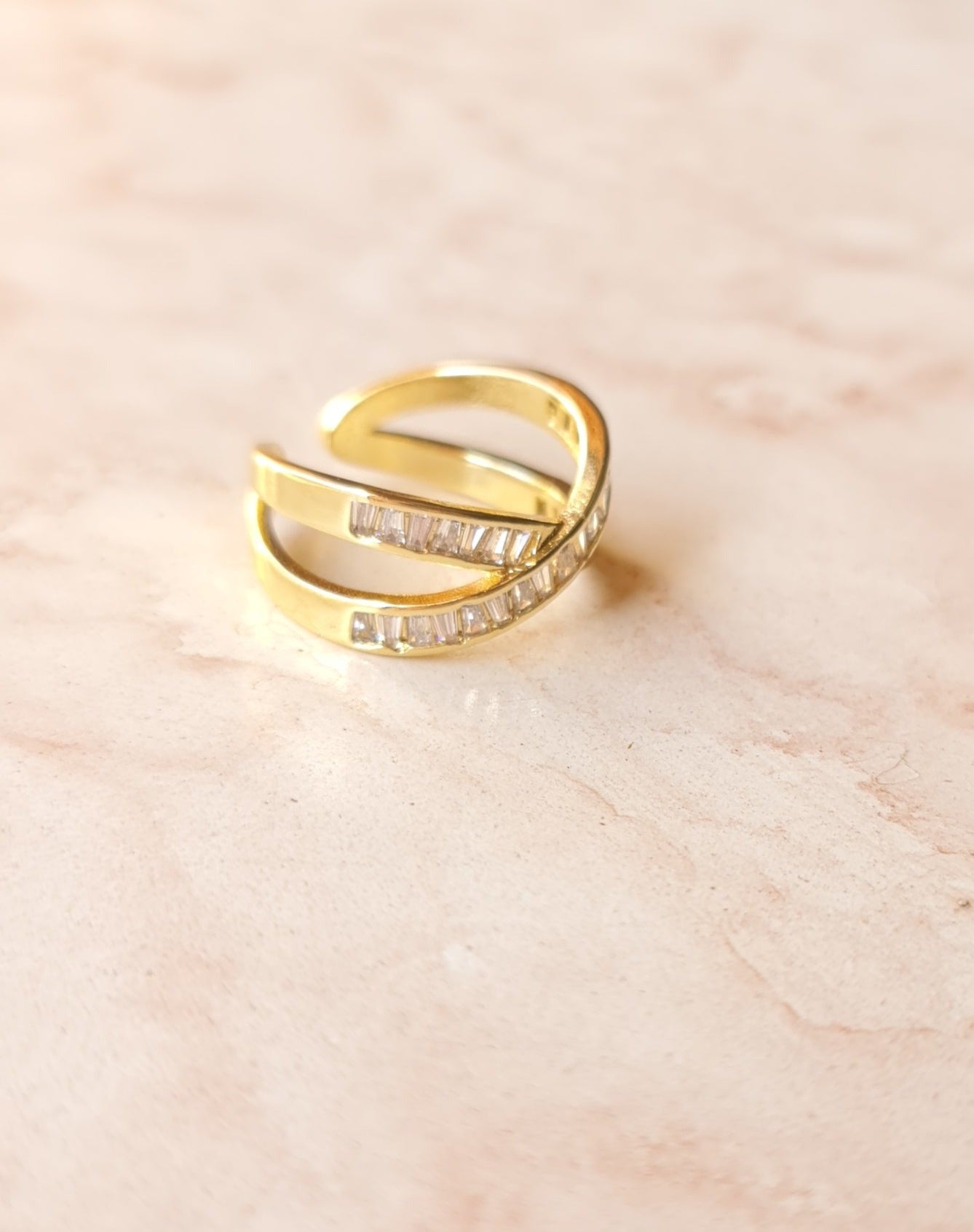 Gold Plated Zircon Ring