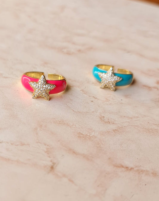 Coloured Enamel Rings