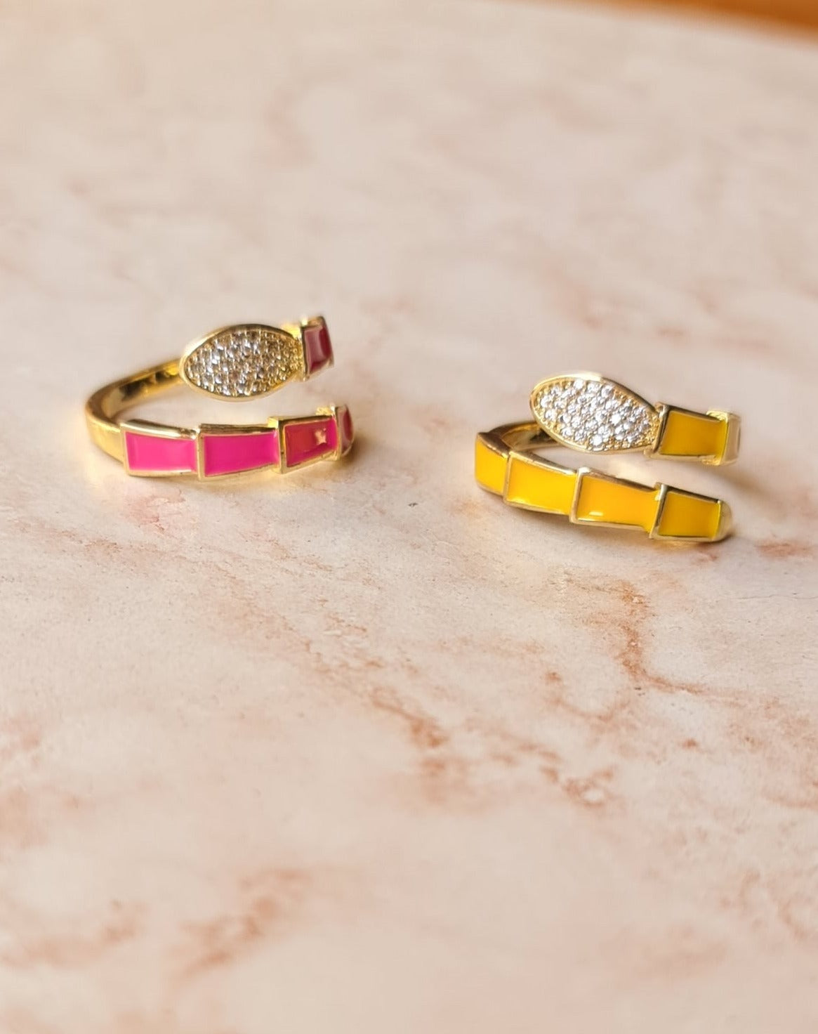 Coloured Enamel Rings