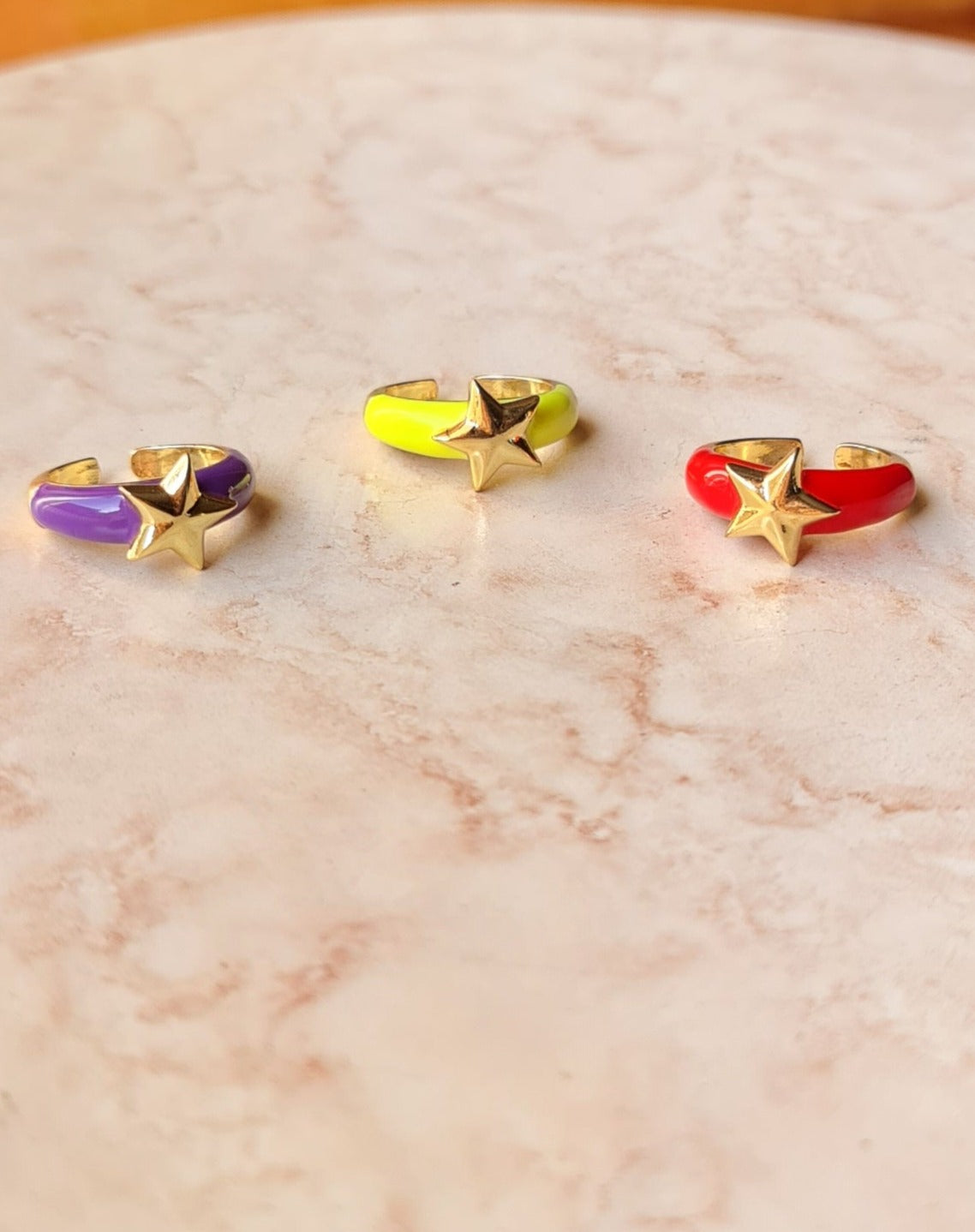 Coloured Enamel Rings