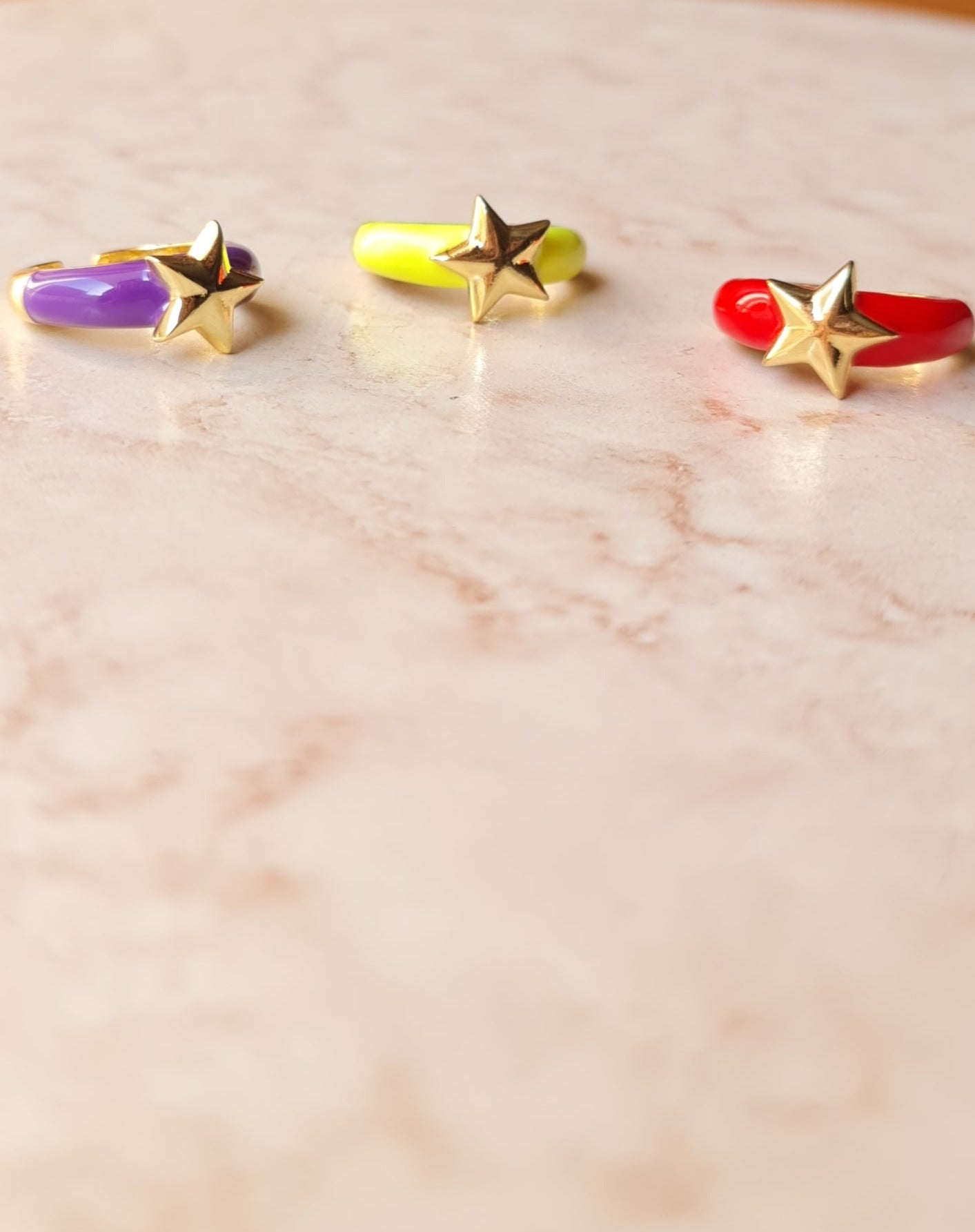 Coloured Enamel Rings