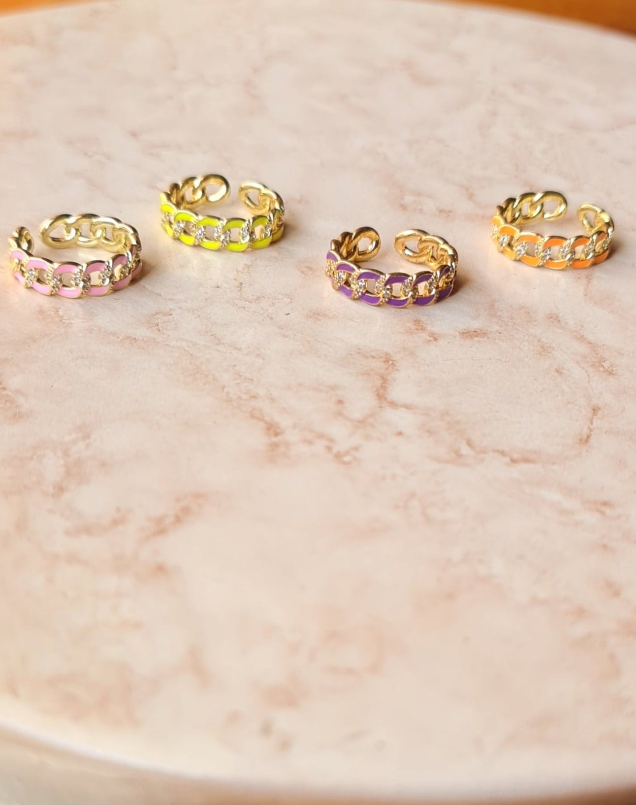 Coloured Enamel Rings