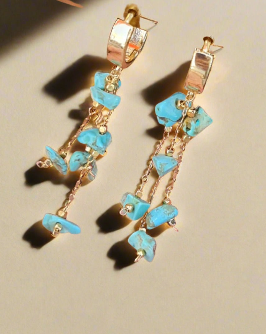 Turquoise Stones Earrings