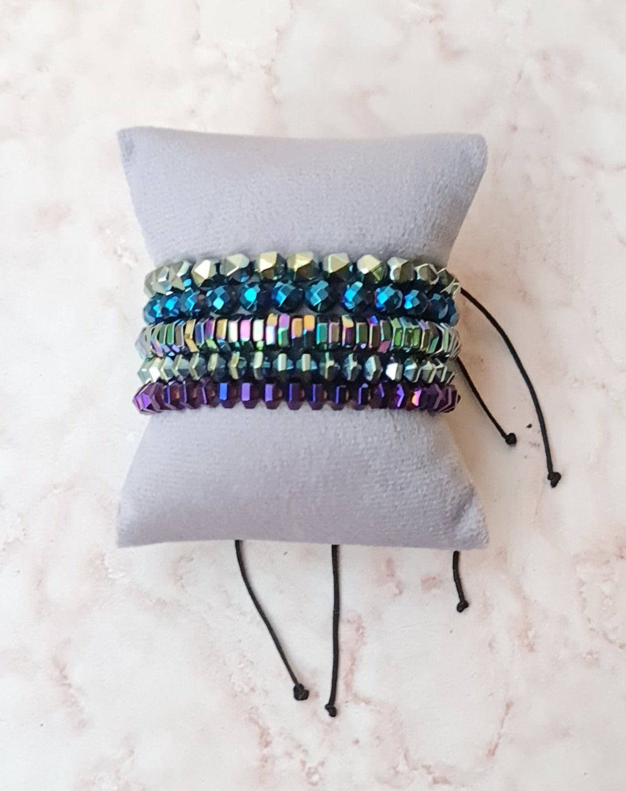 Hematite Bracelets In Electric Colors