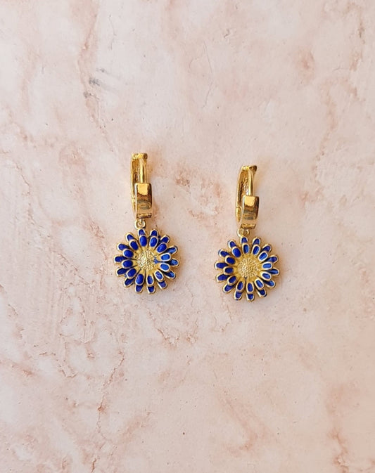 Blue Flower Earrings