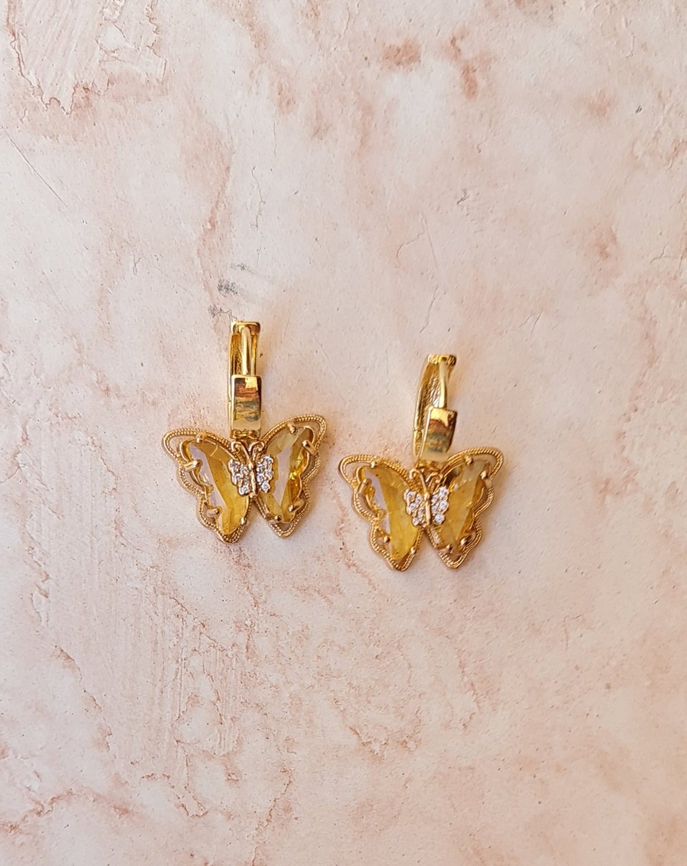 Crystal Butterfly Earrings