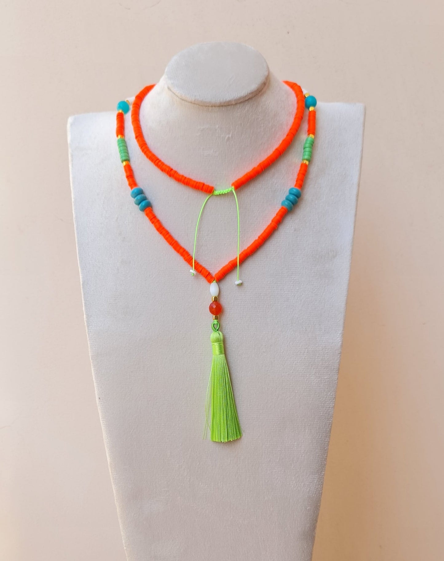 Colorful Long Tassels Necklace