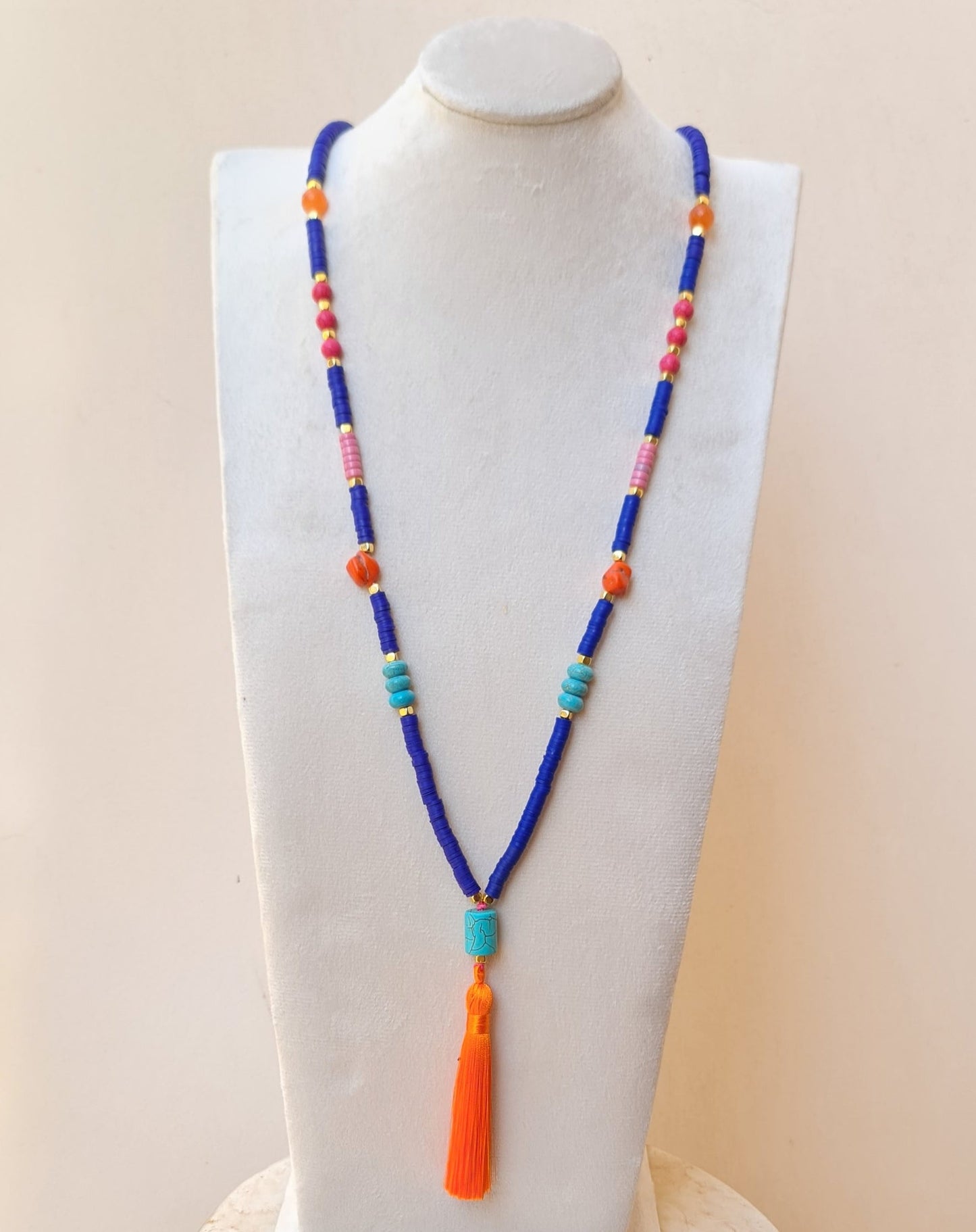 Colorful Long Tassels Necklace