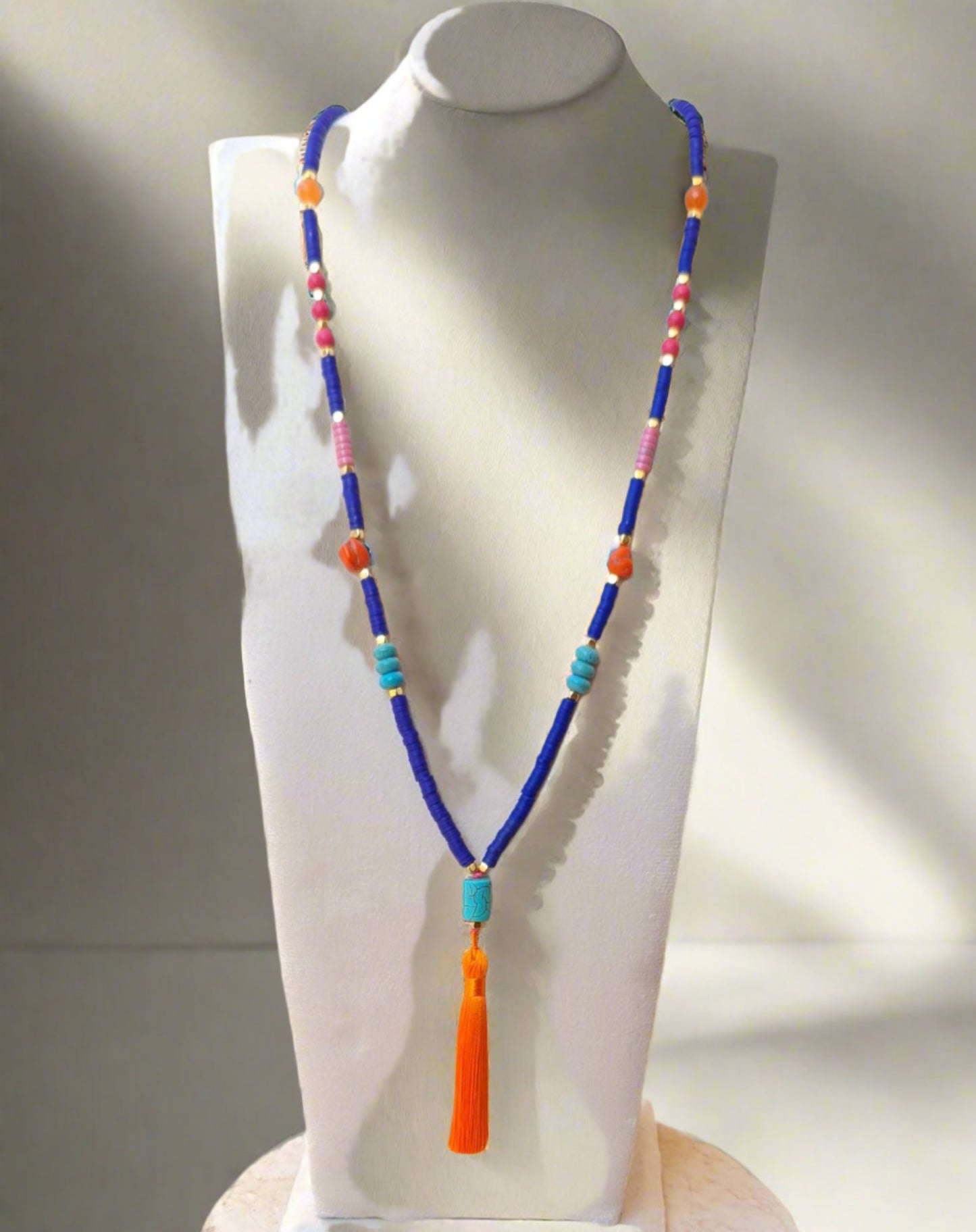 Colorful Long Tassels Necklace