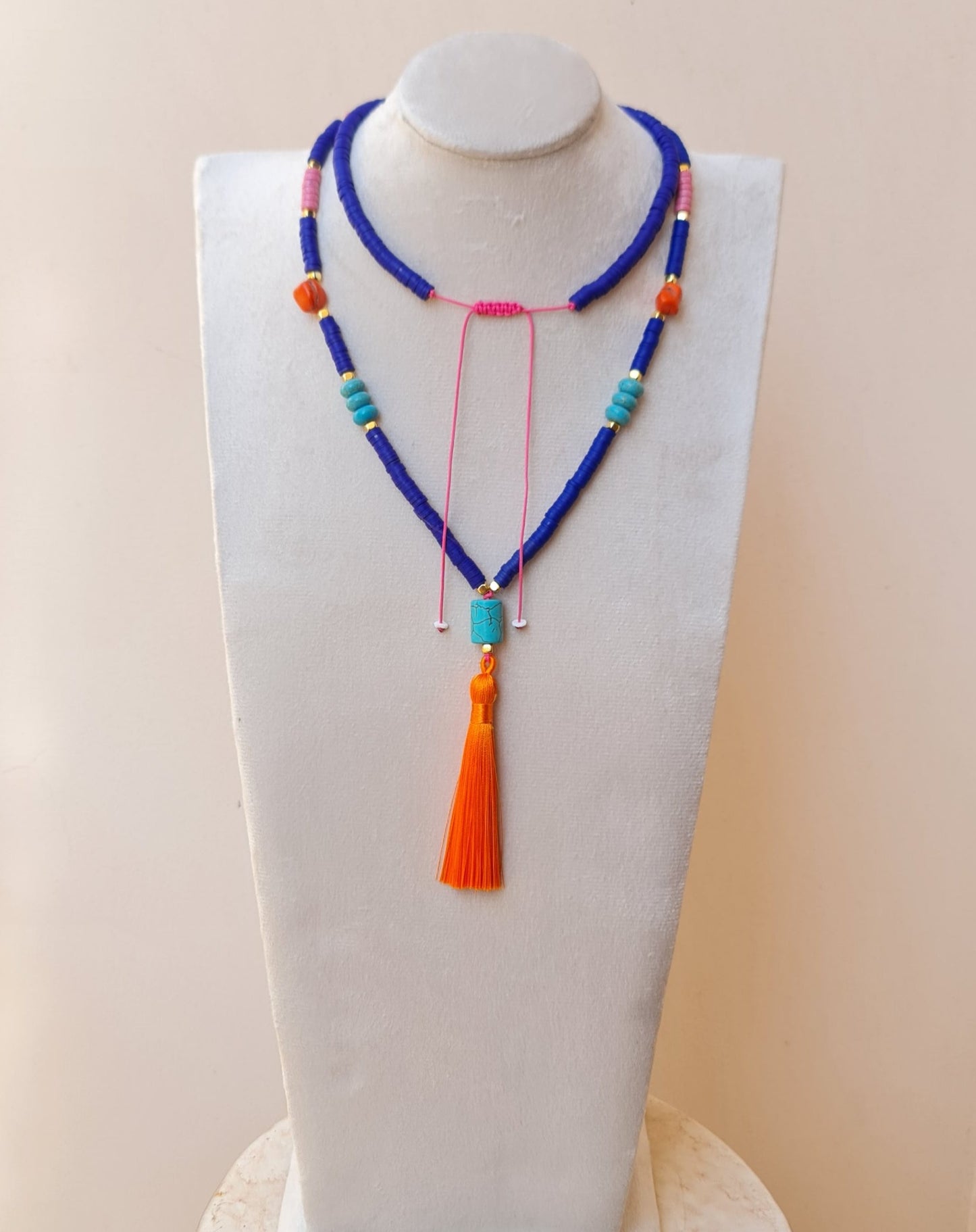 Colorful Long Tassels Necklace