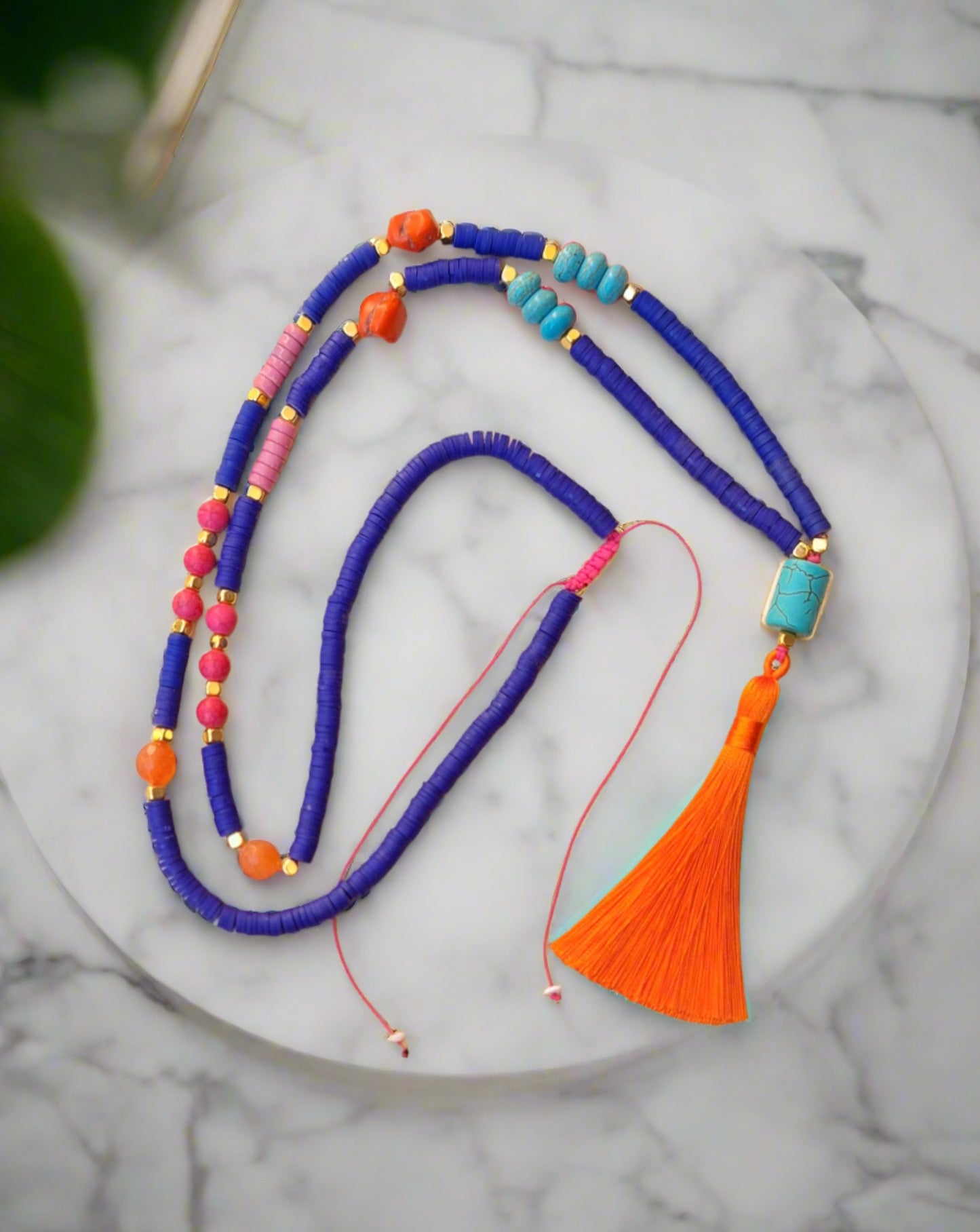 Colorful Long Tassels Necklace