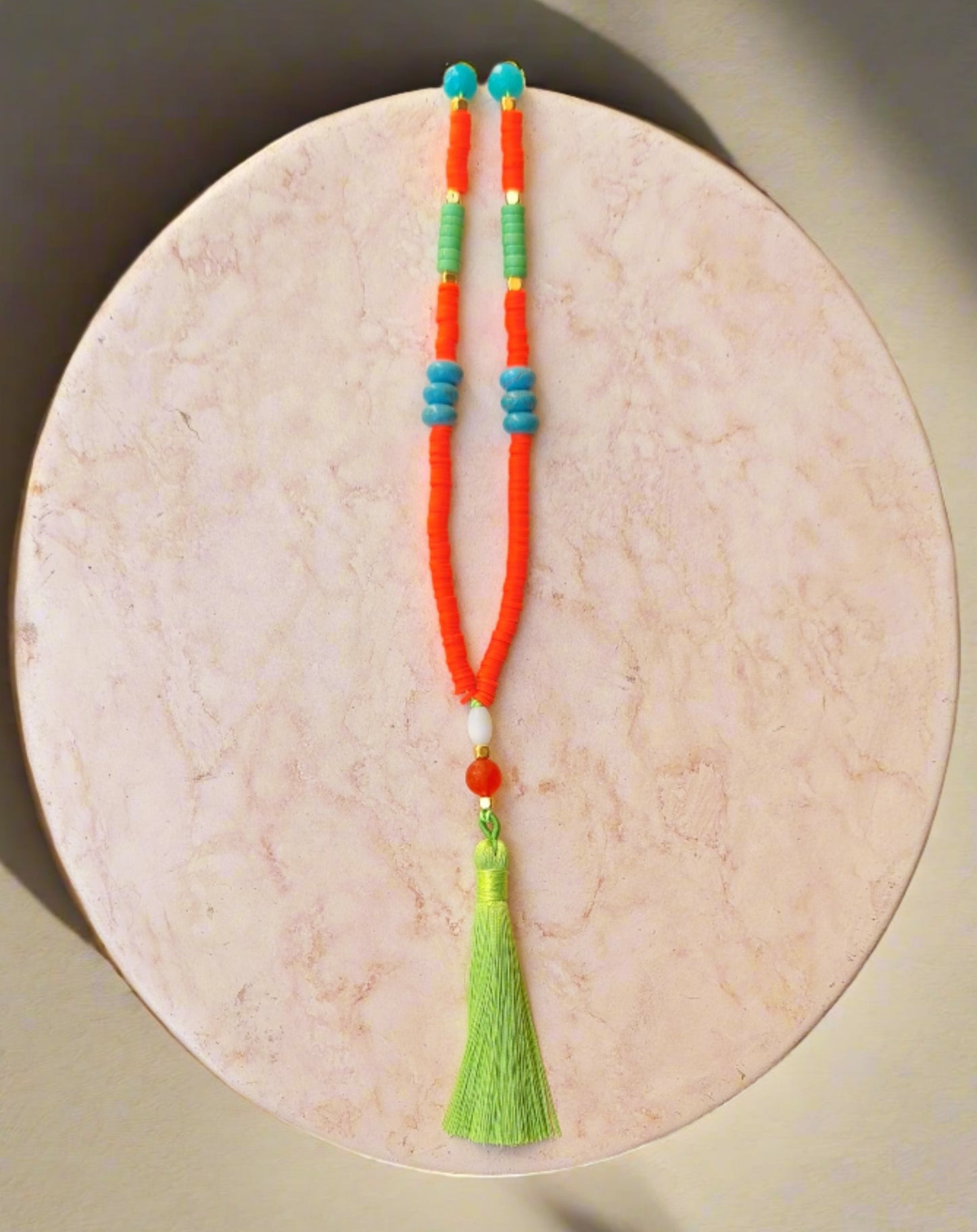 Colorful Long Tassels Necklace