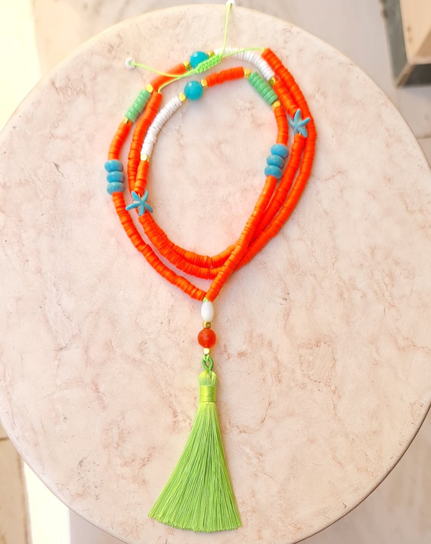 Colorful Long Tassels Necklace