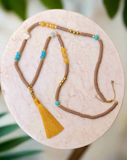 Colorful Long Tassels Necklace