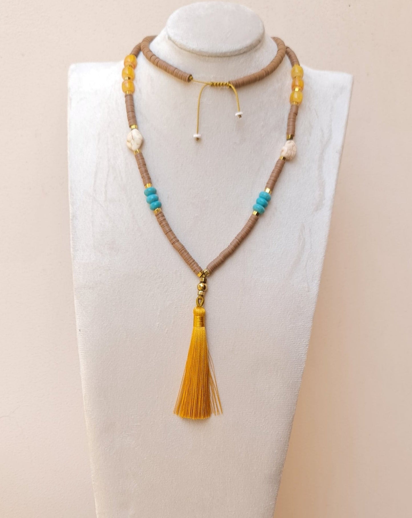 Colorful Long Tassels Necklace