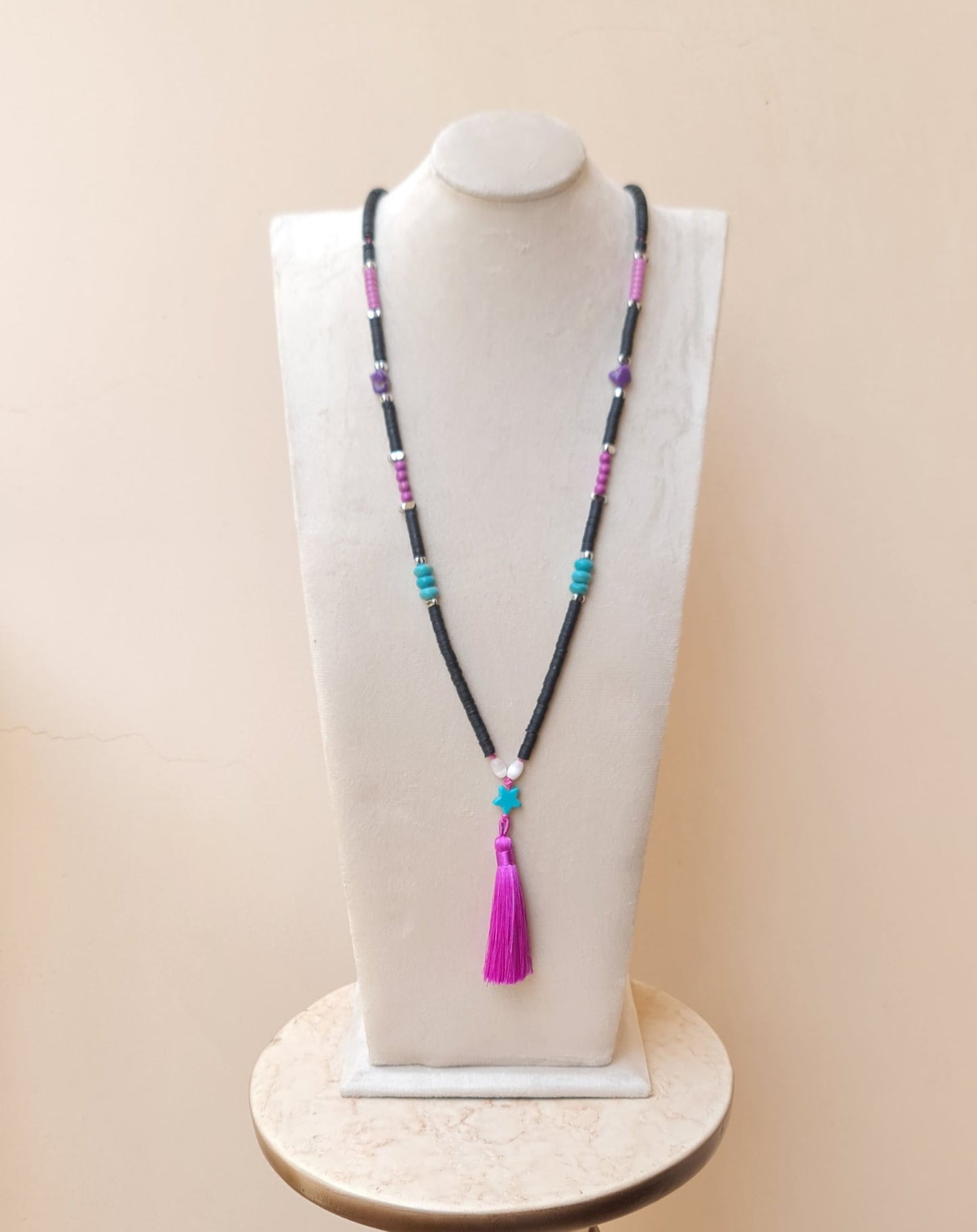 Colorful Long Tassels Necklace