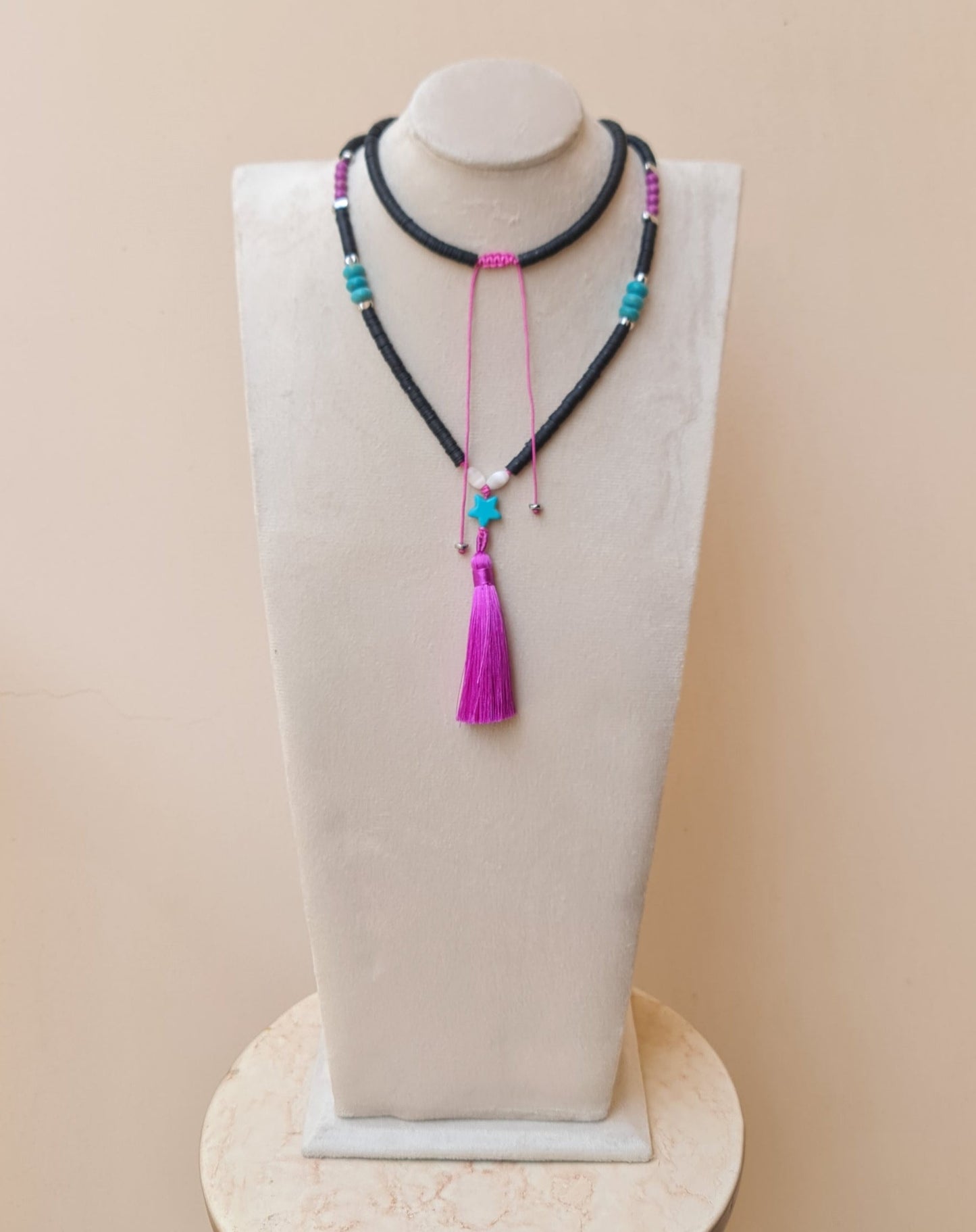 Colorful Long Tassels Necklace