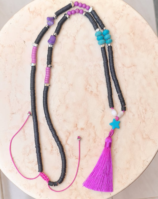 Colorful Long Tassels Necklace