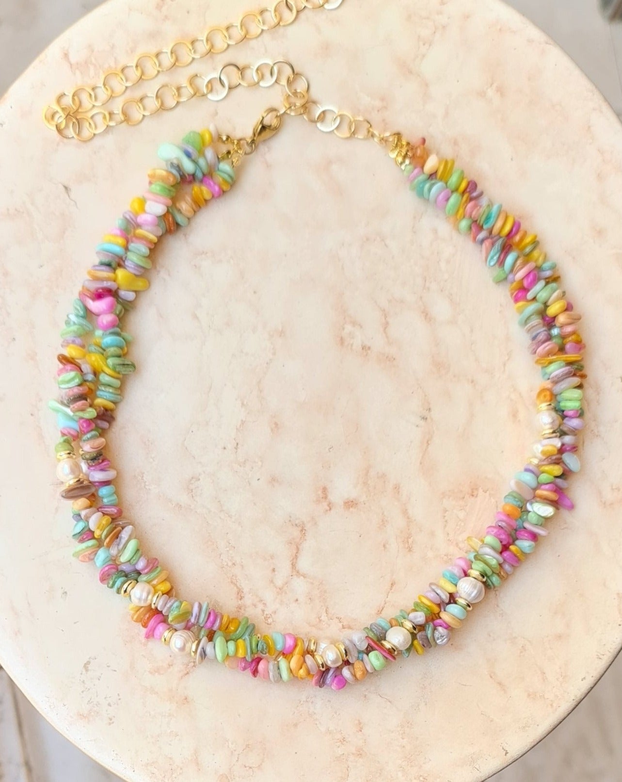 Pastel Multilayer Shell Necklace