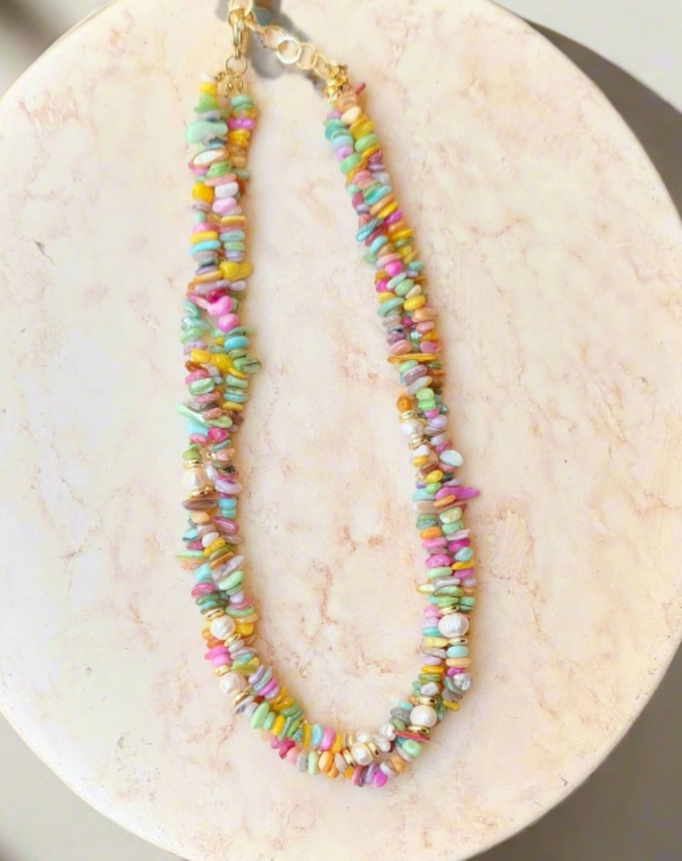 Pastel Multilayer Shell Necklace