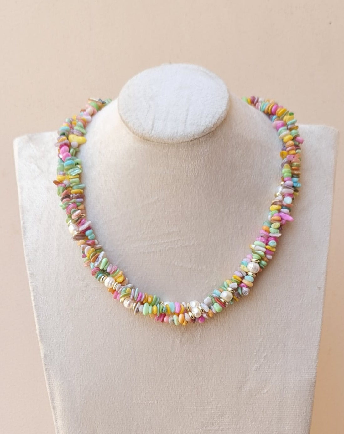 Pastel Multilayer Shell Necklace