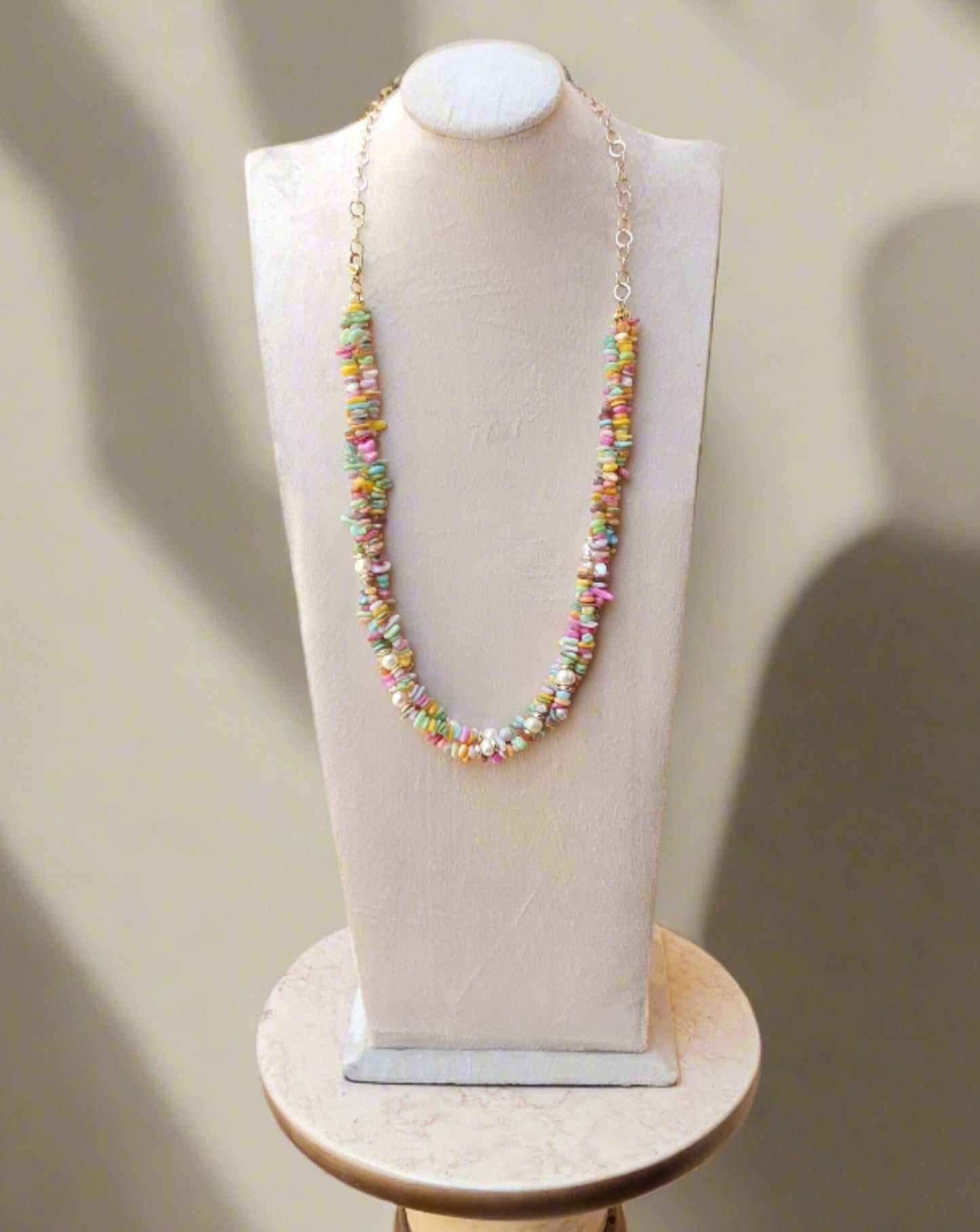 Pastel Multilayer Shell Necklace